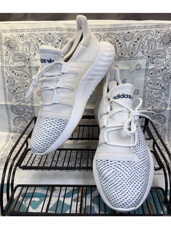 Rare Adidas Tubular Dusk 2019 \'White Legend Marine\' Mens 9 Athletic Running Shoe main image 4